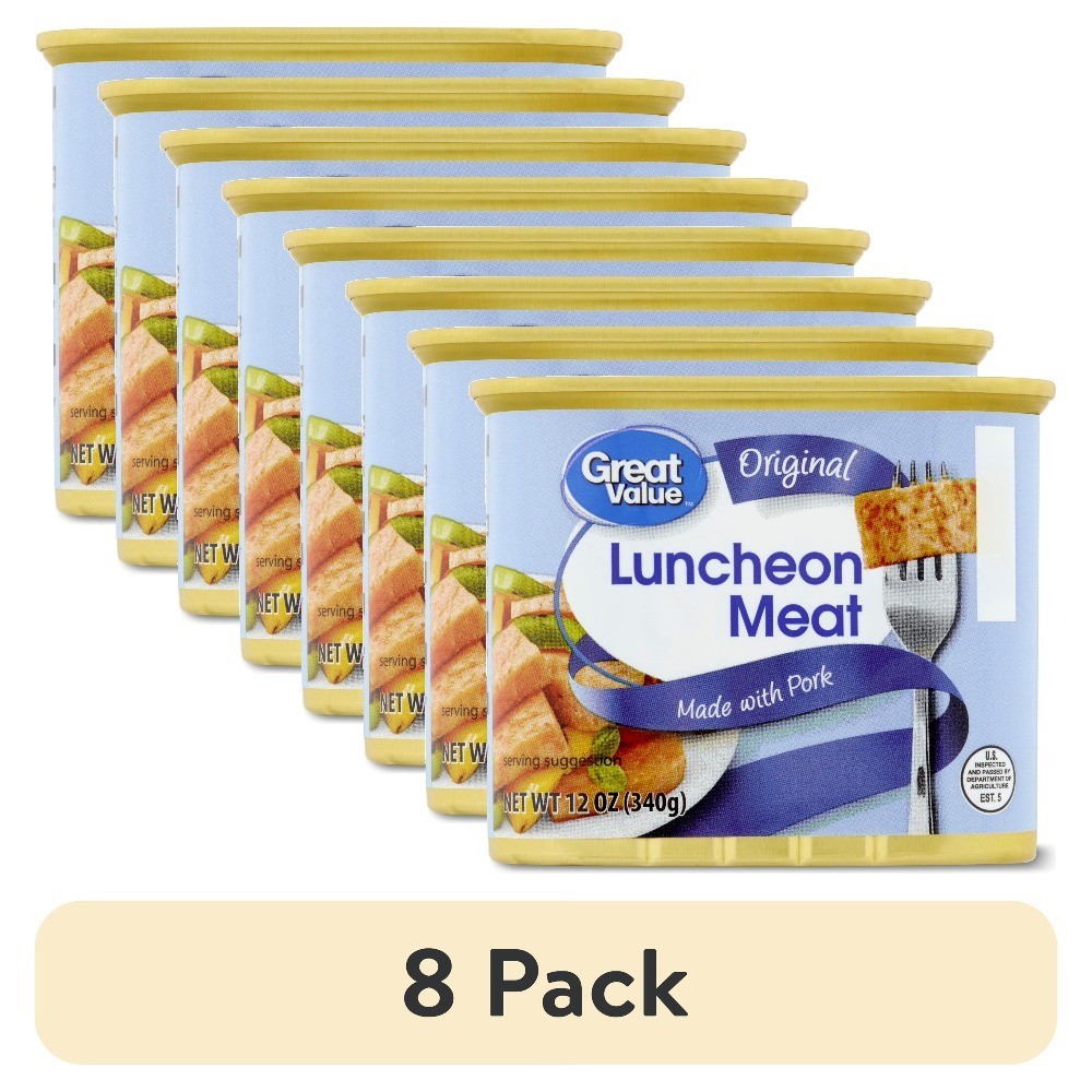 (8 pack) Original Luncheon Meat, 12 oz Easy Open Can