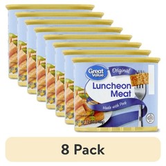 (8 pack) Original Luncheon Meat, 12 oz Easy Open Can