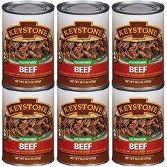 Keystone Beef Pack of 6 14.5 Oz Fully Cooked Shelf Stable Protein Snacks