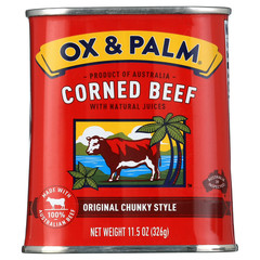 Ox & Palm Corned Beef Original Chunky Style in Tapered Can, 11.5 oz Can