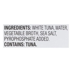 Solid White Albacore Tuna in Water Wild Caught Gluten Free High Protein Canned