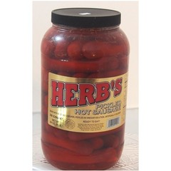 Spicy Red Hot Pickled Sausage Jar 1 Gal.