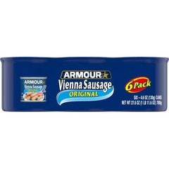 Armour Star Vienna Sausage Original Flavor 4.6 oz Cans Pack of 6