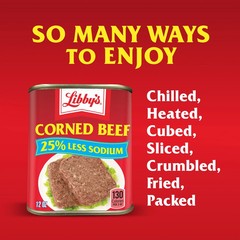 (2 pack) Libby’s Corned Beef, 14g Protein Per Serving, Canned Meat, 25% Less …