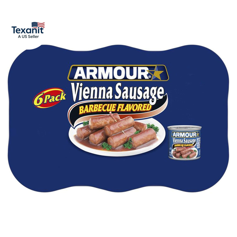 Star Vienna Sausage, Barbecue Flavored, Canned Sausage, 4.6 Oz (Pack of 6)