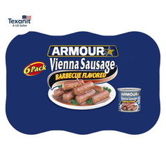 Star Vienna Sausage, Barbecue Flavored, Canned Sausage, 4.6 Oz (Pack of 6)