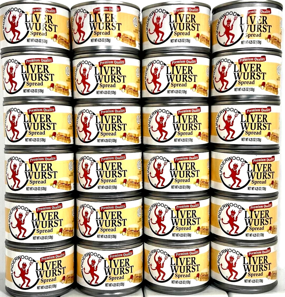Underwood Premium Quality Liver Wurst Spread 4.25 oz( Pack of 24 )~ 10/26/2027