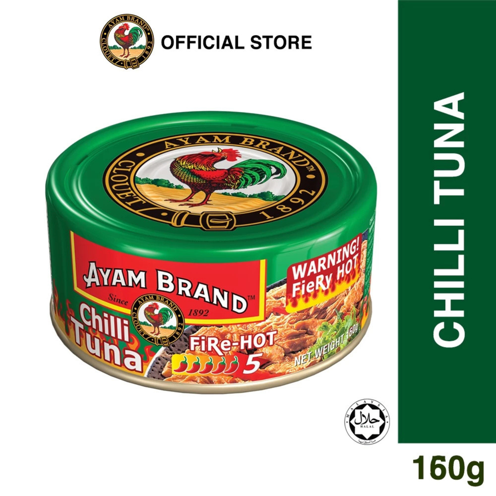 Ayam Brand Fire Hot Chilli Tuna 160g Level 5 Spicy Canned Tuna HALAL Malaysia