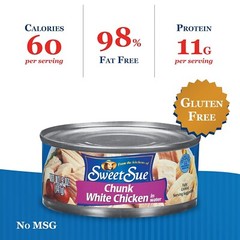 Sweet Sue Chunk 🥪 White Chicken 🍗 in Water, 5 oz Can (Pack of 6)