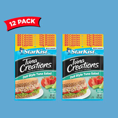 Tuna Creations Deli Style Tuna Salad, 3 Oz Pouch(12 Pack) Ready to Eat Wild Caug