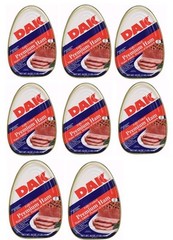 8 Packs 16oz DAK Premium Ham Fully Cooked water added Ready to eat Picnic Food