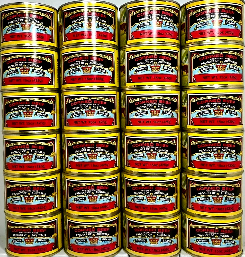 Crown Brand Corned Beef with Natural Juices 15 oz ( Pack of 24 )~06/20/2030