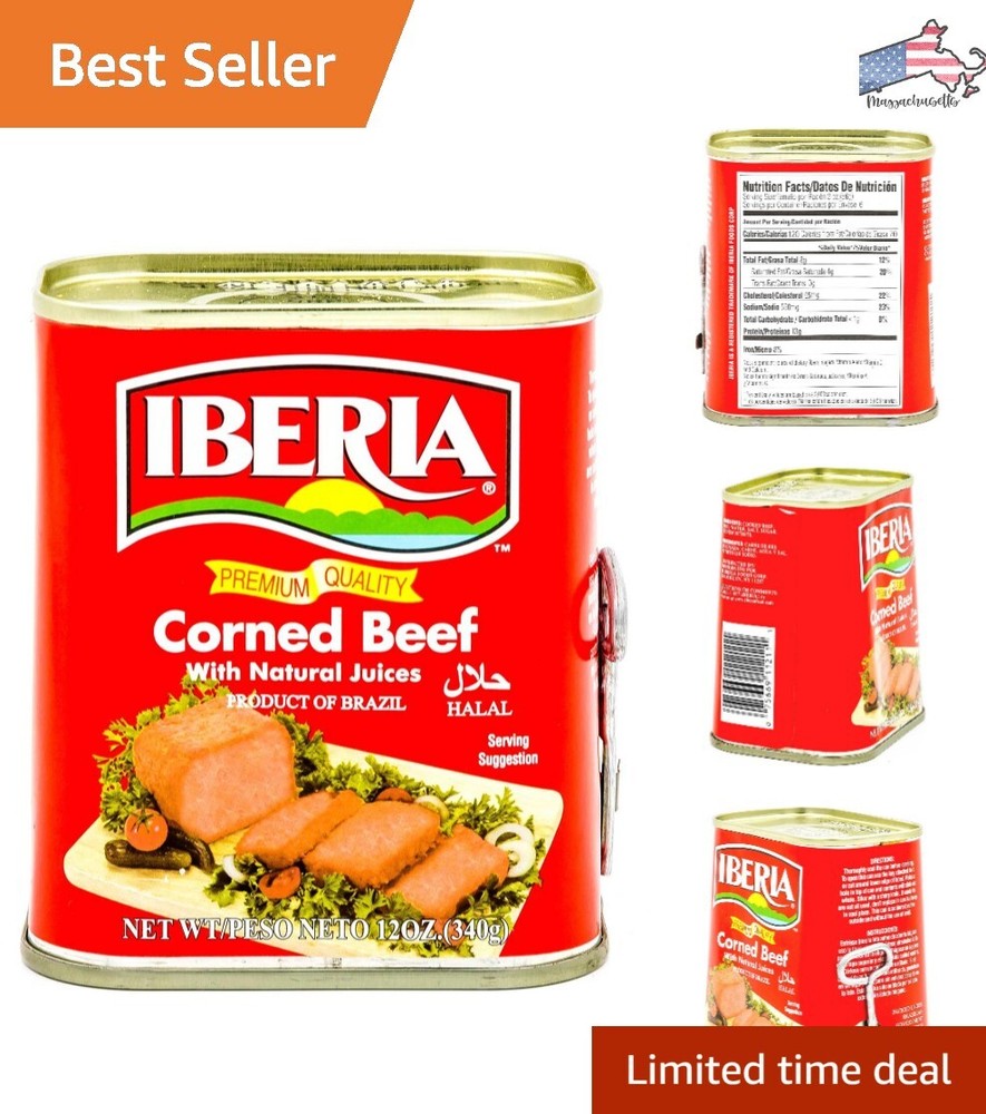 Halal Certified Corned Beef – Premium Quality Meat with Natural Juices – 12 oz