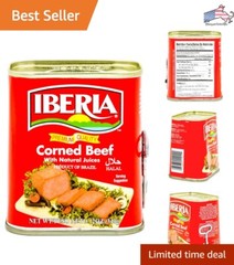 Halal Certified Corned Beef – Premium Quality Meat with Natural Juices – 12 oz