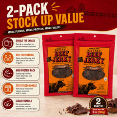 2 Pack Trader Joe’s Natural Teriyaki Beef Jerky 4 oz