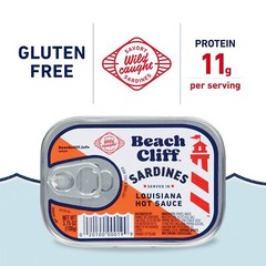 Wild Caught Sardines In Louisiana Hot Sauce, 3.75 Oz Can (Pack Of 12