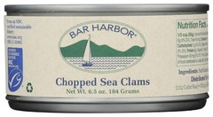 Bar Harbor Chopped Surf Clams | Sweet and Tender | 6.5 oz 184 grams can