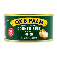 Ox & Palm Corned Beef, Onion 🧅 Flavored, 11.5 Oz (Pack of 1)