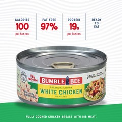Premium White Chicken in Water, High Protein Food, Keto Food and Snacks, Glut…