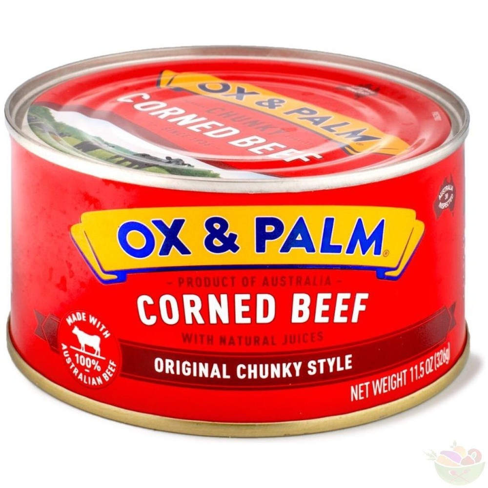OX & Palm Corned Beef with Natural Juices Original Chunky Style 11.5 oz