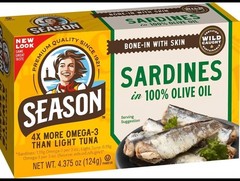 Season Sardines in Olive Oil, 10-count, 4.75 oz Each Total 47.5 oc