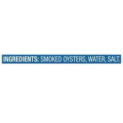 Pacific Pearl Fancy Smoked Oysters in Water 3.75 oz Pack of 12
