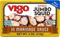 4 Ounce Pack of 10 Natural Wild Caught Squid Seafood High Protein for Cooking