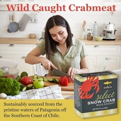 Ready-to-Eat Wild-Caught Snow Crab Meat – 5.3 oz Can, Perfect for Salads & Dips