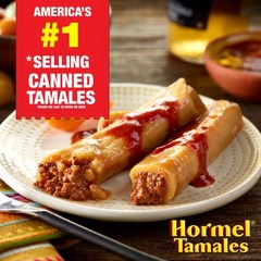 (3 pack) HORMEL Beef Tamales in Chili Sauce, Shelf Stable, 28 oz Steel Can
