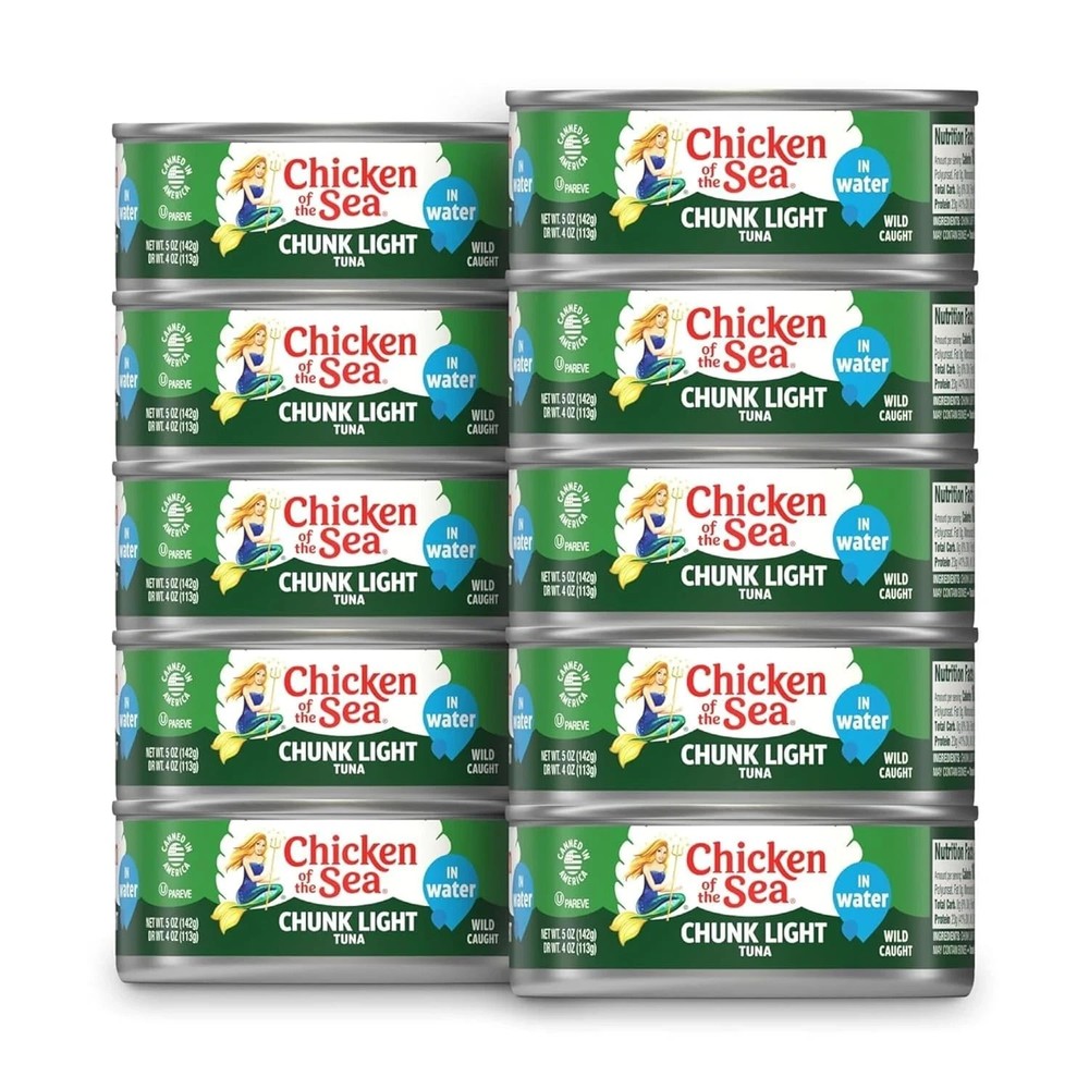 Chicken Of The Sea Chunk Light Tuna In Water, 5 Ounce Cans (Pack Of 10