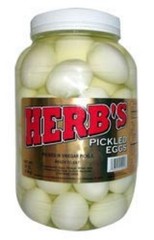 Gallon Size Herb’s Pickled Eggs – Whole Eggs in Flavorful Vinegar Brine