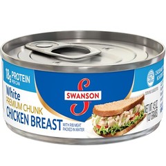 Swanson White Premium Chunk Canned Chicken Breast 🥪 4.5 OZ Can (Pack of 8)