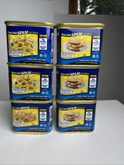 6 Cans of SPAM 25% Less Sodium – 12 oz Cans, Canned Luncheon Meat, Lower Salt