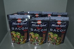 (8) Hormel Black Label Fully Cooked 100% Real Chopped Bacon,2.8 oz, Exp. 02/27