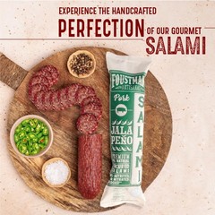 Salami Jalapeno Pork Artisanal, Nitrate-Free, Naturally Cured Lunch Meat, Glu…