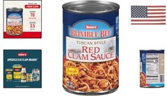 Tuscan Style Red Clam Sauce, 15 oz Can – Made with Fresh Clams, Garlic & Spic…