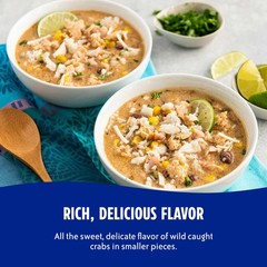 Wild Caught White Crab Meat, 6 oz Cans, 12-Count – High Calcium, High Protein…