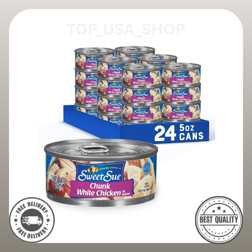 Sweet Sue Canned Chicken Breast with Rib Meat in Water – 11g Protein per