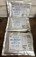 Blue Harbor Pole and Line Skipjack Tuna in Water, 43 Ounces Lot Of 3 4/2028