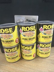 6 Cans Rose Pork Brains with Milk Gravy 7 Oz Can Pig Breakfast Eggs 12/26