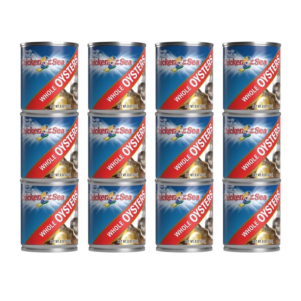 Whole Oysters 8 oz Can Pack of 12