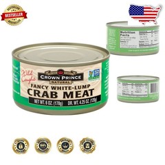 Fancy White Lump Crab Meat 6oz Cans (12-Pack) – Natural, Wild Caught Seafood