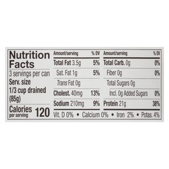 Solid White Albacore Tuna in Oil Wild Caught Gluten Free High Protein Canned