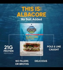 Wild Albacore Tuna, No Salt Added, Sustainably Wild-Caught, Kosher, Gluten Fr…