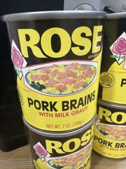 6 Cans Rose Pork Brains with Milk Gravy 7 Oz Can Pig Breakfast Eggs 12/26