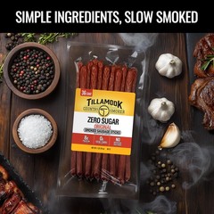 Tillamook Country Smoker Smoked Sausage, Zero Sugar, Original, 16 Ounce 36 Co…