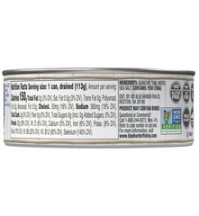 Wild Albacore Solid White Tuna in Water with Sea Salt – 4.6 oz Can, 12 Pack