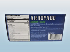 ARROYABE WILD CAUGHT ANCHOVIES FILLETS IN OLIVE OIL 1.8 OZ BOXED EXP: 2027 4PCS