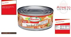 Canned Smoked Ham Chunk Pack of 12 Fully Cooked Ready to Eat Protein