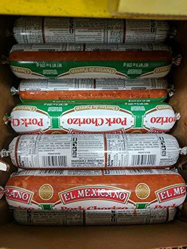 El Mexicano Pork Chorizo Sausage 9 Oz (6 Pack)